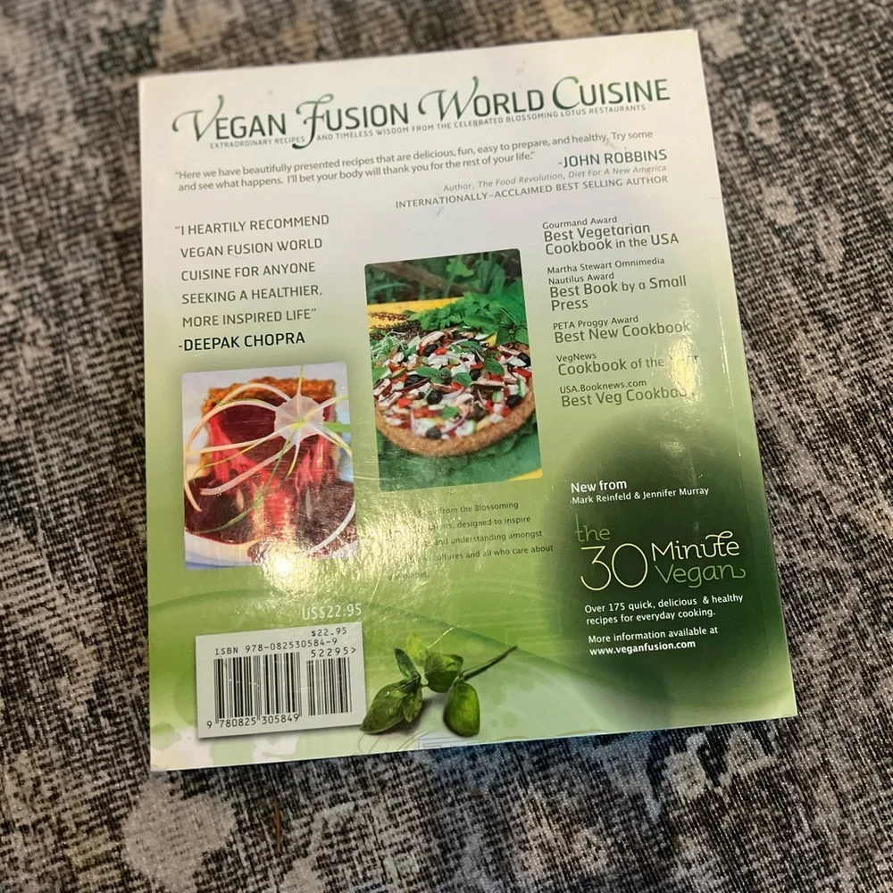 Vegan Fusion World Cuisine Recipe Book Blossoming Lotus
